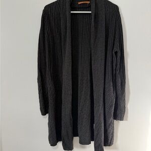 Belldini Women’s Charcoal gray Open-Front Cardigan sweater size Large